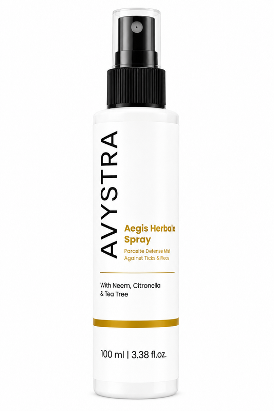 AVYSTRA Aegis Herbal Spray | Tick & Flea Defense Mist for Dogs & Cats | Neem, Citronella & Tea Tree | 100ml